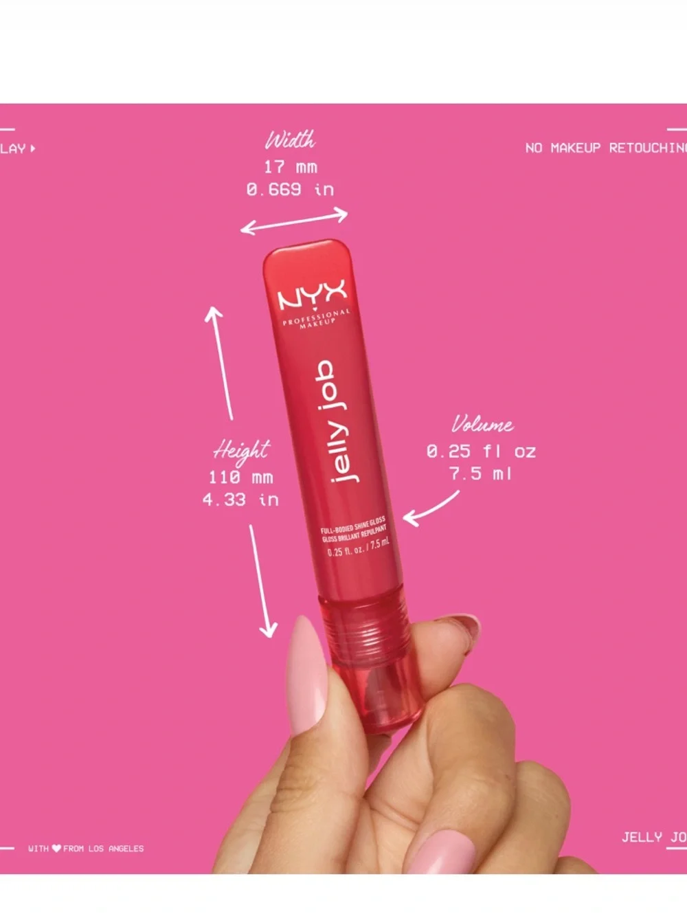 NYX JELLY JOB FULL-BODIED HIGH SHINE GLOSS IN ORANGE YA JELLY? 7.5ml BRAND NEW